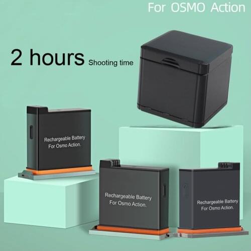 QC3.0 Fast Charging Camera Charger Storage Charging Box + osmo Batteries For DJI OSMO ACTION Sports Camera Battery Charger
