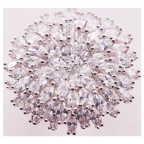 Huge White Crystal Zircon 925 Sterling Silver Woman Ring Size 7 8 9 10 11 12 F584 Fashion