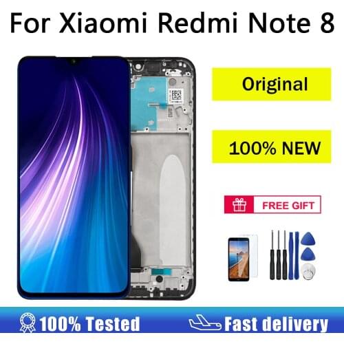 AUMOOK LCD for Xiaomi Redmi Note 8 Display Digitizer Assembley LCD Screen Replacement with Frame for Note 8 Screen Display Parts