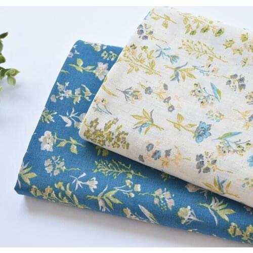 1meter 100% cotton blue spray printing fabric for Childrens skirt dress DIY Summer clothes bag handwork fabric art XMT