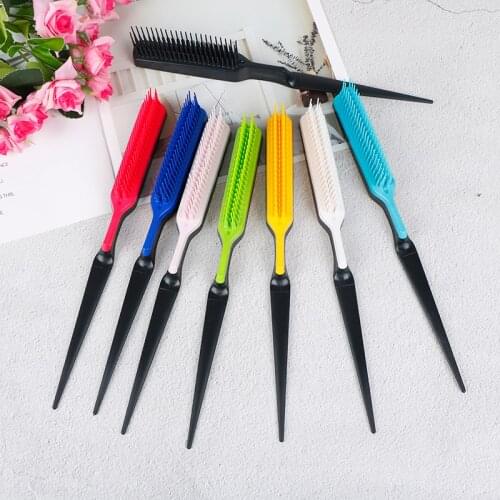 1 PC Fashion Design Salon Anti-static Combs Professional Hairdressing Dense Comb Hair Multicolor Dye Comb Random