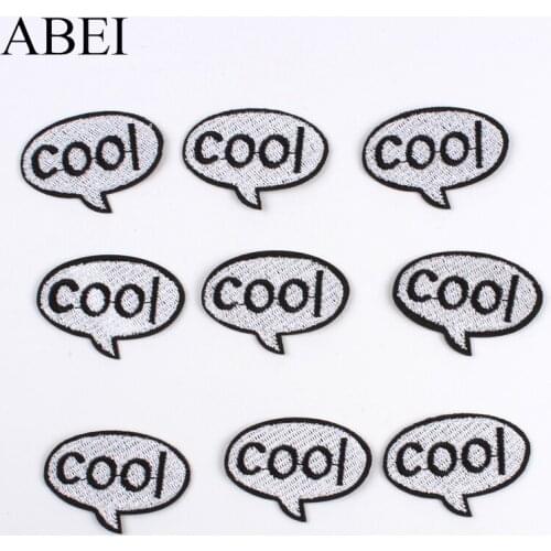 10pcs Iron On Funny Patch Embroidery Cool Sticker For Bike Clothes Badge DIY Garments Bags Shoes Appliques Sewing Accessories