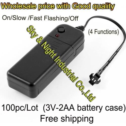 100pc/Lot EL Wire Inverter Flexible neon battery pack EL converter 3V +Free shipping(Cheap price wholesale)