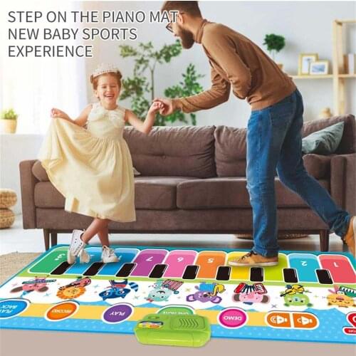 4 Styles Baby Play Mat for Kids Piano Music Mat Baby Carpet Floor Piano Mat Musical Play Blanket Early Educational Toys for Kids