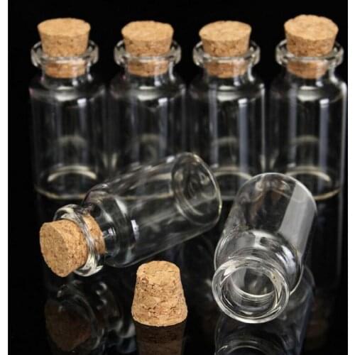 5pcs 5ml 10ml 15ml 20ml Glass Bottle with Corks Stopper Make Wish Small Glass Bottle Small Glass Bottle Vials Glass Jars S020B