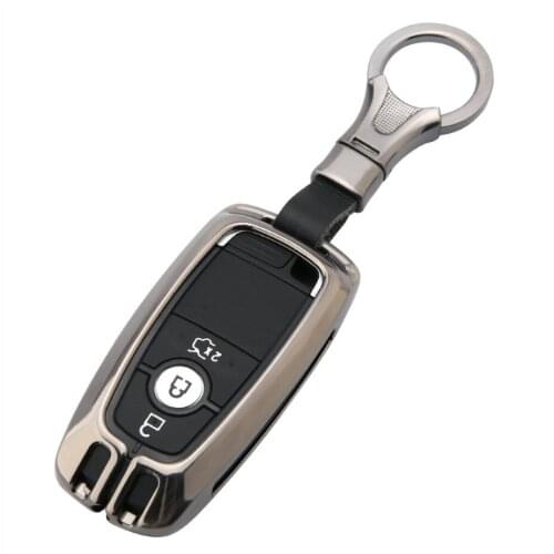 Car Galvanized Alloy Key Case Holder Cover For Ford Ranger Mustang Focus Galaxy Mondeo Transit Fiesta Escape Ecosport EXplorer