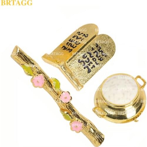 BRTAGG Ark Of The Covenant Contents Aaron Rod Manna Vessel Ten Commandments Stone Crismas Holy Land Gift