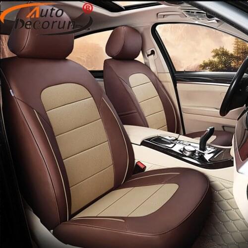 AutoDecorun Perforated Genuine Leather Seat Covers for Land Rover Velar 2018 2017 Seat Cover for Cars Seat Protector Accessories