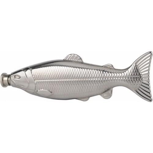 Flasks-Men Stainless-Steel Fish-Shape Liquor-Flask 4oz R2JC