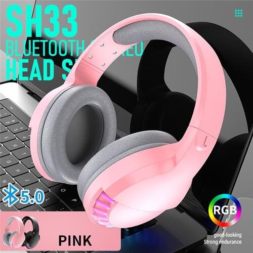 Gaming Headset Wired Dual Mode RGB Light Over Head Headphones Noise Cancelling for Laptop Mobile Phone Tablet Game Accessories
