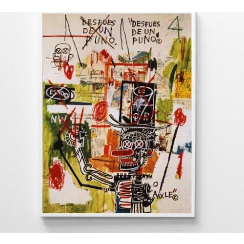 Jean Michel After Puno Canvas Painting Print Living Room Home Decor Modern Wall Art Oil Painting Poster Salon Pictures Framework