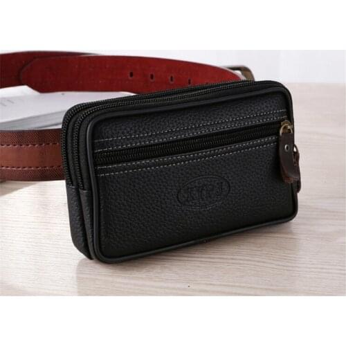 Mobile Phone Waist Pack For Men Testificate Bag Coin Purse Strap Casual Mobile Phone Bag Waist Bag Belt Waist Pouch