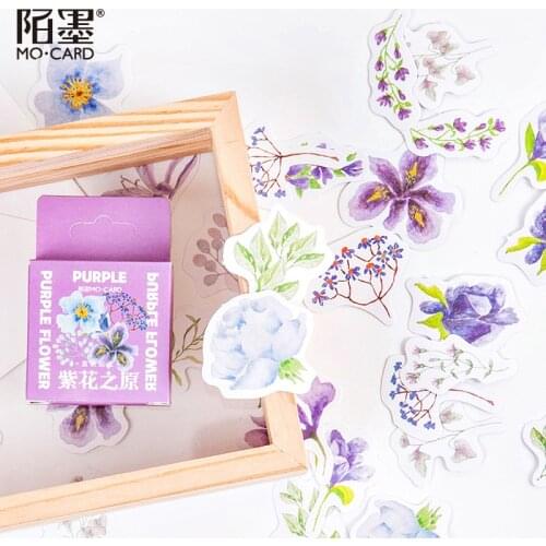 46pcs Flora Journal Stickers Set Diary Handmade Adhesive Paper Flake Japan Sticker Scrapbooking Stationery