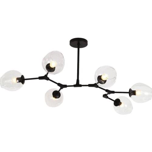 AC220V Nordic minimalist molecular model creative chandelier, dendritic glass ball light, free combination, multi-color optional