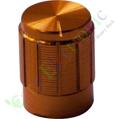 Wholesale and retail 100pc 13mm Pedal Top skirted Gold knob Guitar tube Amp JAZZ BASS audio DIY parts free shipping