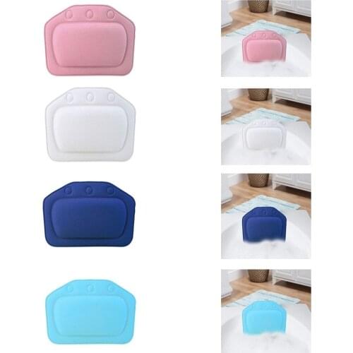 Luxury Bath Spa Pillow Cushioned Spongy Relaxing Bathtub Cushion 3 Suction Cups
