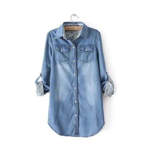 Sifafos Womens Denim Shirts