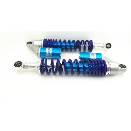 Universal 15.5 "400mm Spring 8mm Shock Absorber for Yamaha Honda Kawasaki Suzuki Quad Motorcycle Spare Parts Silver + blue