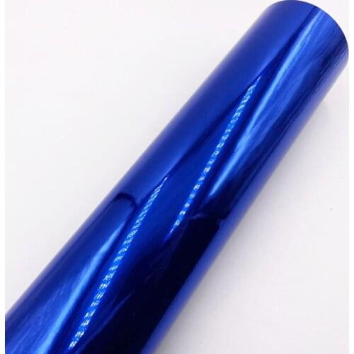 High stretchable Waterproof UV Protected Blue Chrome Mirror Vinyl Wrap Sheet Roll Film Car Sticker Decal Sheet