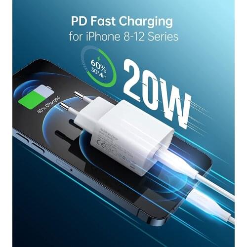 PD 20W USB Type C Charger LED EU Adapter Fast Phone Charge For iPhone 12 11 X Xs Xr 7 AirPods iPad Huawei Xiaomi LG Samsung