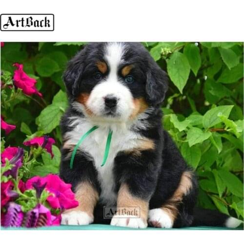 Animal 5d diamond painting dog full square / round cross stitch 3d diamond mosaic sticker crafts embroidery decoration 30x40cm