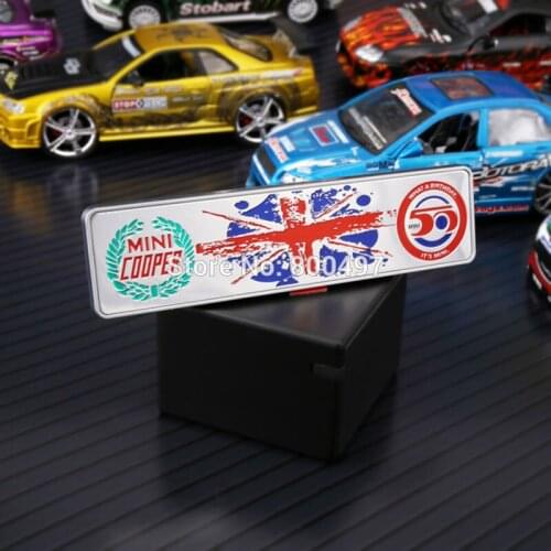 10 x Newest 3D Car Trunk ABS Commemorative Badge of the 50 Anniversary of Mini Accessories Adhesive Motocross Car Styling Badge