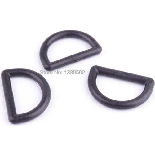 10pcs/lot D Ring adjustable buckles black color plastic for backpack bag webbing