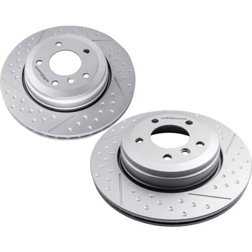 2Pcs Left & Right Spoke Rear Brake Rotors Dics for BMW 525i 530Li 630Ci 520i