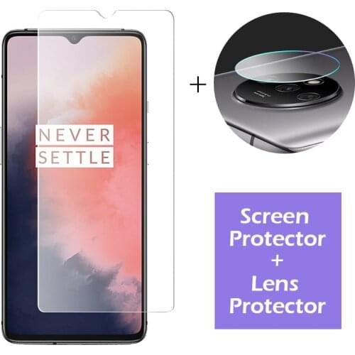 2-in-1 Camera Tempered Glass for oneplus 7t 7 pro Screen Protector for Lens Glass On oneplus 7t 7 6t 6 5 5t Protective Film