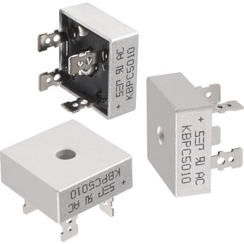 3pcs/lot KBPC5010 50A 1000V Diode Bridge Rectifier kbpc5010