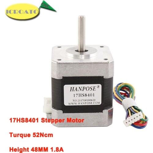 4-lead Nema17 Stepper Motor for 3D printer 42 motor Nema 17 motor 42BYGH 48mm 1.8A (17HS8401) motor for CNC XYZ