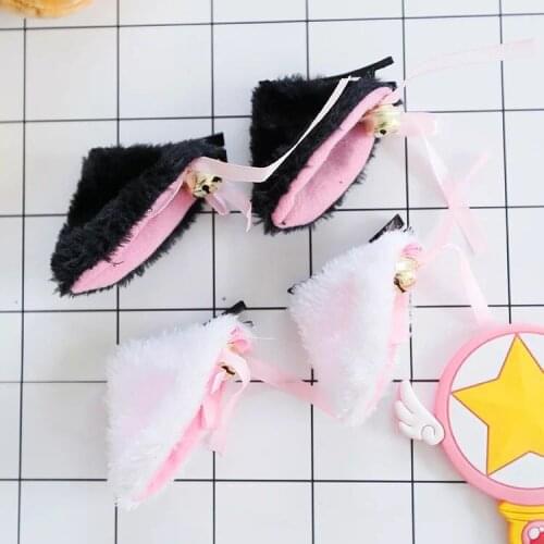 60set/lot DIY Multi Simple Cat Ears Cosplay Hair Clips With The Bell Headbands Hair Styling Tools Accessories HA1802