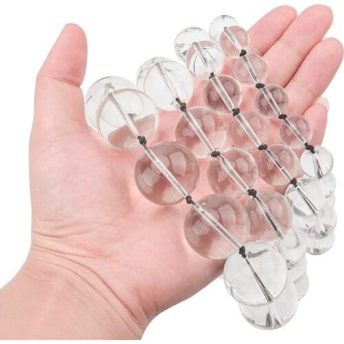 1PC Gay Glass Anal Beads, 4 Sizes Unisex Anal Plug Big Crystal Balls Butt Plug Sex Toys for Men, Adult Erotic Toys