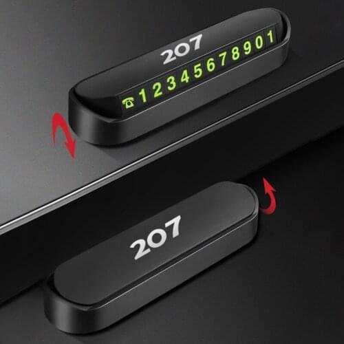 Car Temporary Stop Sign Parking Card Telephone Number Card Plate for Peugeot 207 Accessories