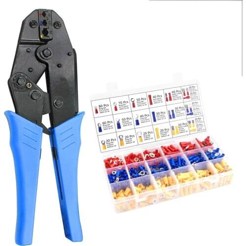 HS-30J crimping tool set terminal crimping pilers electrician tools 0.5-6.0mm² Europe style plier with terminal box