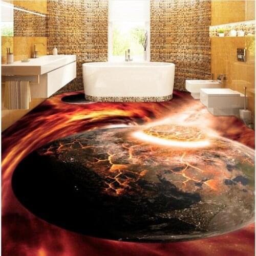Wellyu Custom large-scale mural pvc floor stickers visual impact 3D thickened wear-resistant three-dimensional floor background