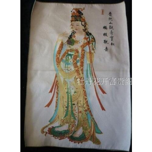 Chinese Antique collection the Thangka embroidery Goddess of mercy diagram /3
