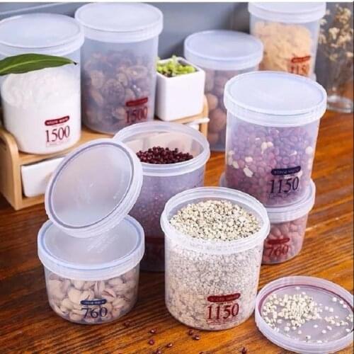 Kitchen Airtight Jar Plastic Food Storage Tank Transparent Milk Powder Airtight Jar Storage Box Moisture-proof Airtight Jar