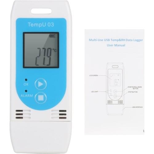 Mini Data Logger USB Temperature Humidity Reusable RH TEMP Datalogger Recorder Humiture Recording Meter with 32000 Record