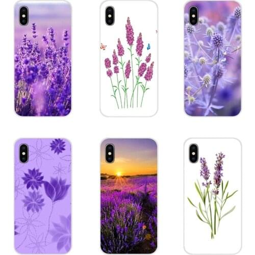 Soft Transparent Case Cover For Xiaomi Redmi 4A S2 Note 3 3S 4 4X 5 Plus 6 7 6A Pro Pocophone F1 Simple lavender Purple flowersc