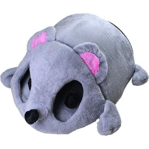 New Gray Mouse Form Bed Small Cats Dogs Cave Bed Removable Kisses Waterproof Bottom Cat House Mouse For Cats House