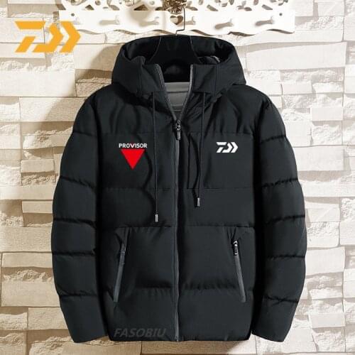 2021 New Daiwa Men Women Plus Velvet Warm Thick Fishing Jacket Winter Windproof Fishing Clothes Outdoor for Sports Clothing F128