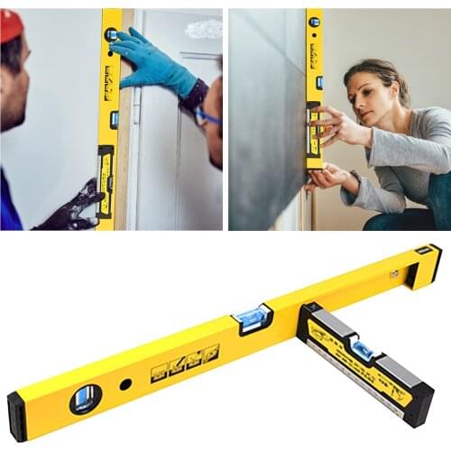 New Spirit Level Simultaneous Leveling Two Directions Including Angle Function Level Measuring Instrument Balance Ruler 10ml