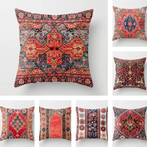 European and American Retro Ethnic Style Pillow Cover 16x16in 18x18in 20x20in 24x24in Moroccan Ethnic Pillowcase
