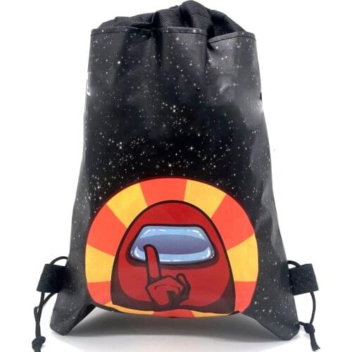 Among Theme Baby Shower Decorations Drawstring Gifts Bags Birthday Party Kids Favors Mochila Non-woven Fabrics12pcs/lot