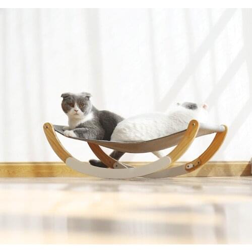 Pet Cat Hanging Bed House Round Soft Cat Hammock Cozy Rocking Chair Detachable Pet Bed Cradle House for Cats Dog Nest Mat