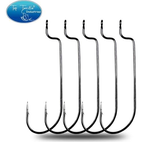 FL-9B fishing hooks jig large crank low hook CF LURE baitfishing hooks black high crank carbon steel barbed hook for fishing m