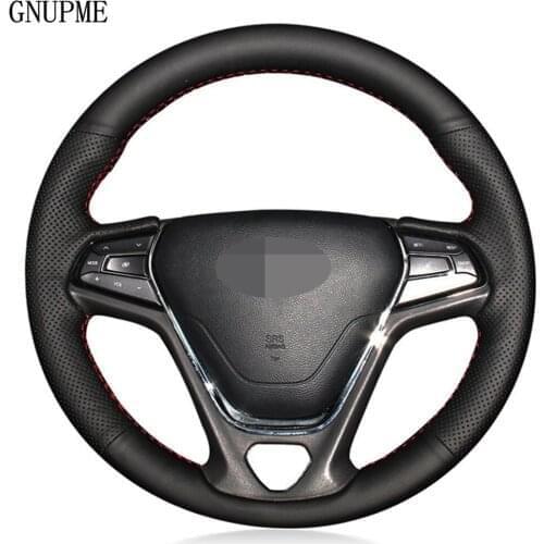 DIY Black Artificial Leather Car Steering Wheel Cover For Chery Arrizo 5 5e 2016-2018 Tiggo 3X 3xe 2016-2018 eQ1 2017 2018