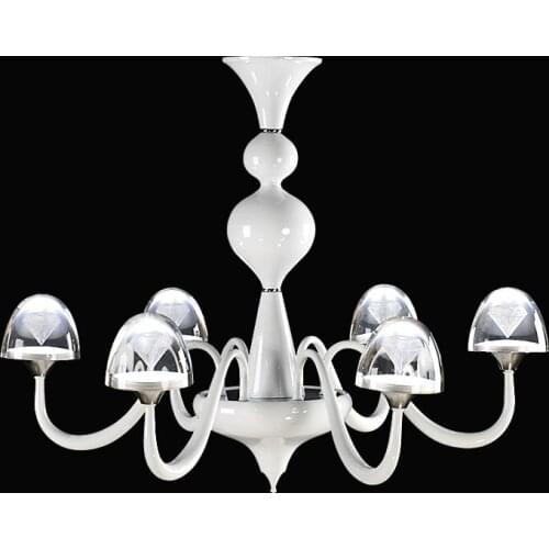 LED 110-220V Chandelier Light ,6 Light, Modern Iron Electricplating Color White Size:68*68*53cm Chandelier Including bulb