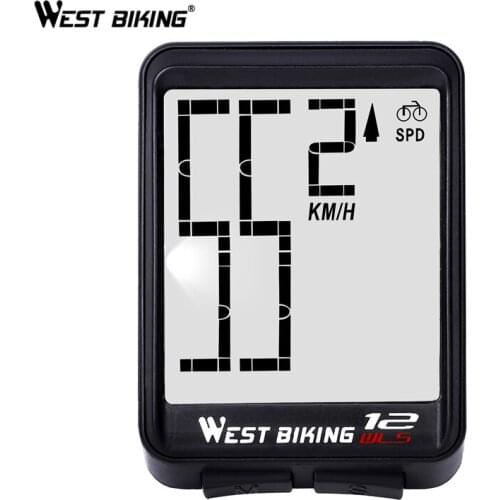 West biking accessories Bicycle goods odometer Wireless backlight computer wireless monitor cycling speedometer digital km hour